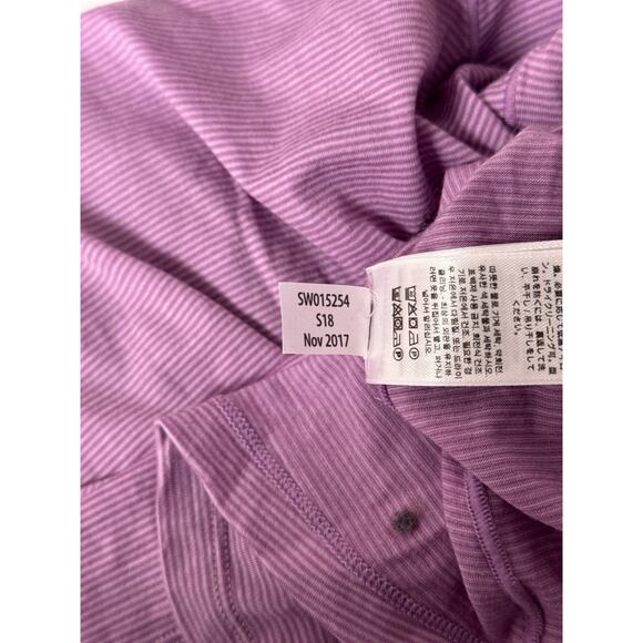 Smartwool Top XS Womens Purple Striped Merino Wool Short Sleeve - Picture 9 of 9